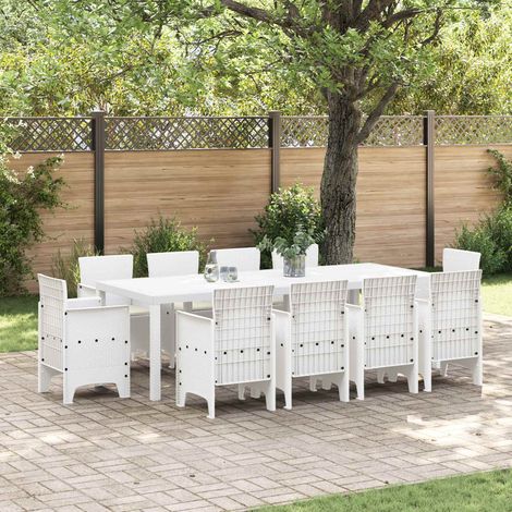 Garten Essgruppe 11 pcs Weiß Polypropylen (1/4)