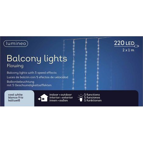 Lumineo Tenda LED esterna bianca 200x100 cm 220 LED (1/2)