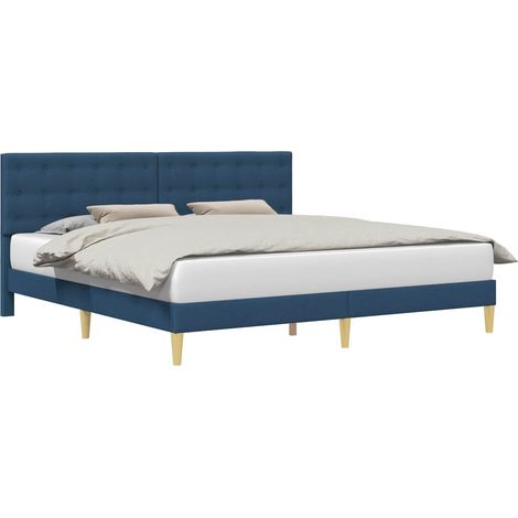 Maison Exclusive - Struttura del letto con testiera Blu 180 x 200 cm Tessuto