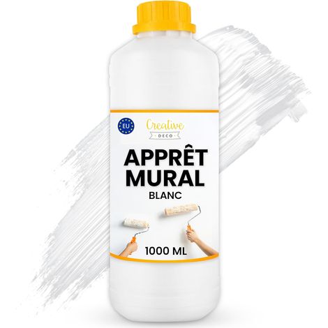 Apprêt Mural Blanc 1L Pour Murs et Plafonds Séchage Rapide (1/5)