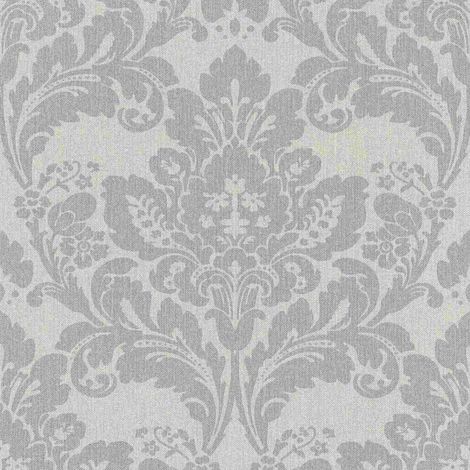 Rasch  Selection  547320  Vliestapete  Muster & Motive  10.05 x 0.53 m  Silber  Grau  Wohnzimmer  Flur  Büro  Küche  Wohnräume