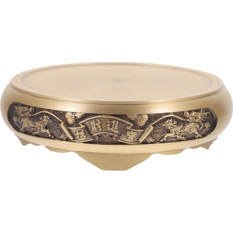 Base de Brûleur de Parfum en Cuivre Rond, Porte-Parfum Domestique Résistant la Chaleur, Décoration de Bureau, pour Salle de Yoga ou Sauna (1/5)