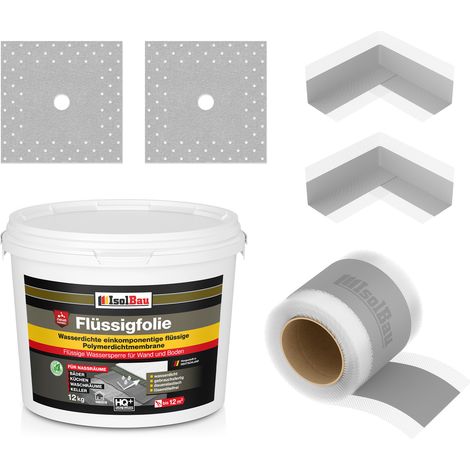 Dichtset 106G Liquid Foil 12kg 10m Cinta 2 x Esquinas 2 x Puños (1/5)