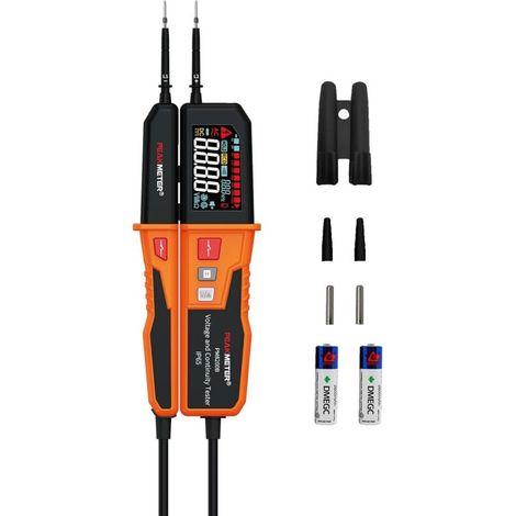 Testeur de tension, testeur de continuité, plage automatique 12V1500V, IP65, peut mesurer la tension AC/DC, la séquence de phase, la continuité, le RCD, détection sans batterie (PM8200B) (1/5)