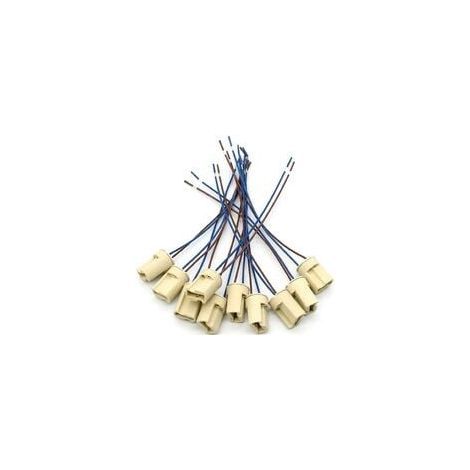 10 Pièces G9 Support de Lampe en Céramique, Lampes Halogènes Douille de Connecteur en Céramique, Support de Lampe G9 250V Douille G9 Support de Lampe de Lumière en Céramique (1/4)
