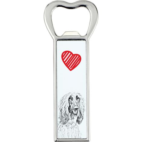 Levriero afgano - un apribottiglie con un cane, un apri-frigo personalizzato, un regalo unico per uomo di Art-Dog (1/5)