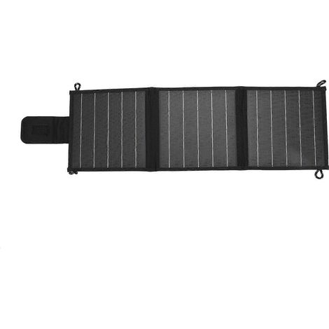 Tragbares Solarladegerät, faltbares Solarpanel, USB-Stromversorgung für den Außeneinsatz, ideal für Camping, Wandern, Reisen und Notfallsituationen. (1/5)