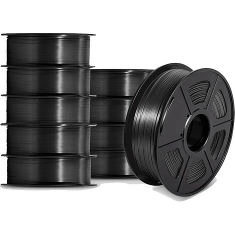 Filamento per stampante 3D, prestazioni ad alta velocità, senza bolle, SILK 10 Nero (1/2)