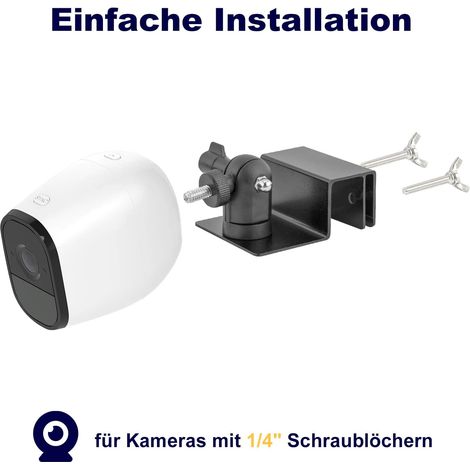 Support de gouttière pour appareil photo avec vis 1/4" réglable à 360° pour Eufy eufyCam 3, 3C, 2, 2C, 2C Pro, Wyze Cam Pan, Arlo Ultra 2 (1/5)