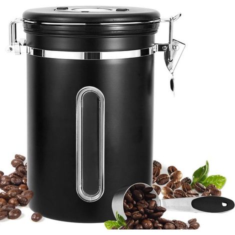 Contenitore per caffè Dailygoods, ermetico, in acciaio inossidabile, capacità 1,8 litri, ideale per gli amanti del caffè che apprezzano la qualità... (1/5)