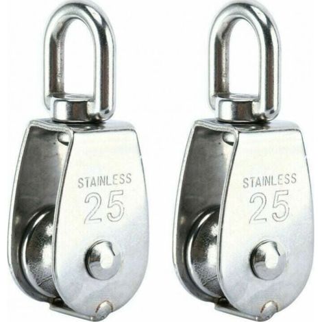Set of 2 lifting casters, 304 stainless steel single caster M25, single caster, load capacity 150kg YMYNY