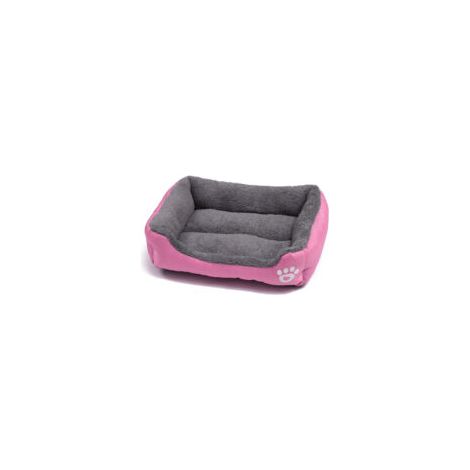Lit pour chien/chien, lavable et moelleux, rose, taille S (1/4)