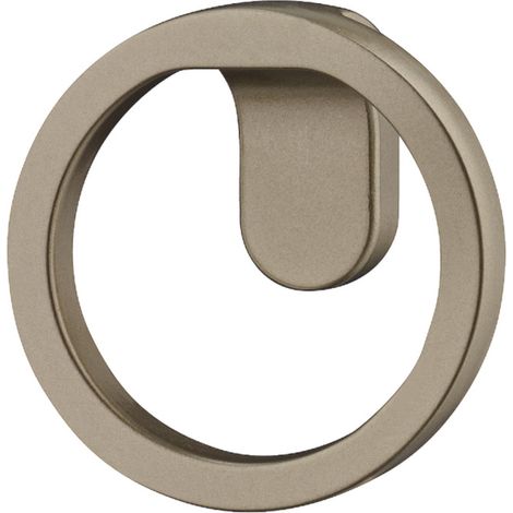 Bouton de meuble rond design moderne en alliage zingué Ø51mm socle 23x15mm Placard Tiroir Porte Poignée, aspect bronze