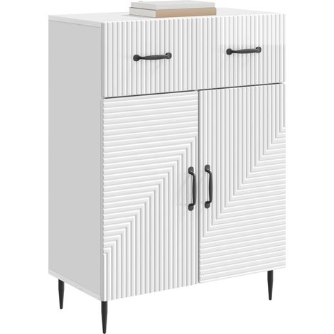 Maison Exclusive - Credenza Bianco Lucido 66 x 34,5 x 89,5 cm Legno ingegnerizzato