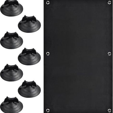 Store enrouleur occultant - Installation sans perçage - 96 x 100 cm - Livré avec 7 ventouses - Isolation thermique et protection solaire, idéal pour les fenêtres de toit et les chambres - Noir (1/5)