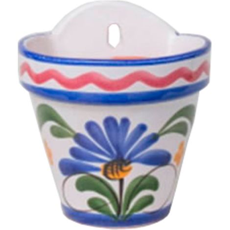 MACETA CERAMICA FLOR COLGAR 17x19 CM