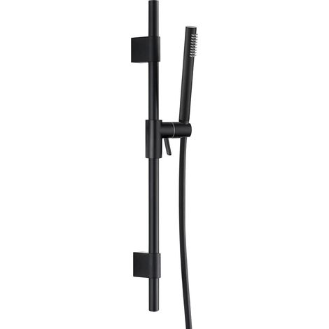 Saliscendi ottone nero opaco con doccino e flessibile pvc 150 cm Adda (1/2)