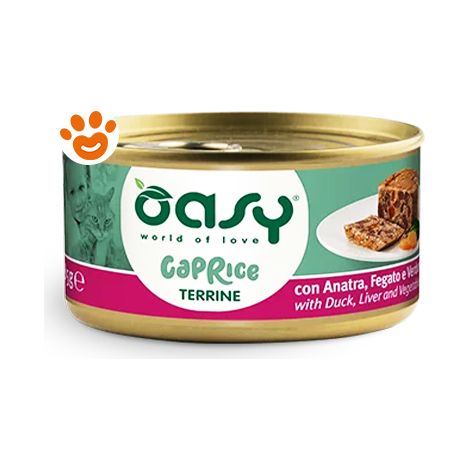 Oasy Cat Terrina Caprise 85 g - Anatra e verdure 85 g