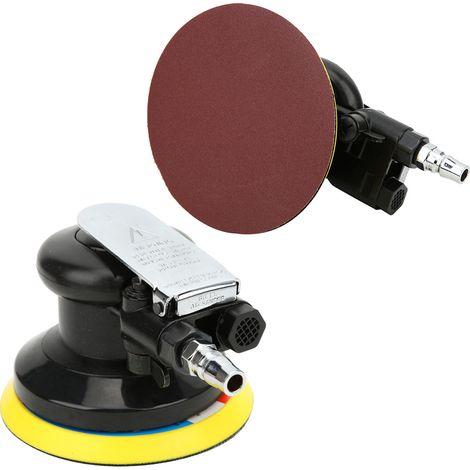 Ponceuse pneumatique 12,7 cm (5 pouces), 10 000 tr/min, polissage et cirage de voitures, papier de verre grain 180 inclus, interface américaine (1/5)