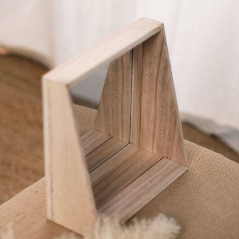Miroir cosmétique avec cadre en bois, 32 x 26 cm (1/3)