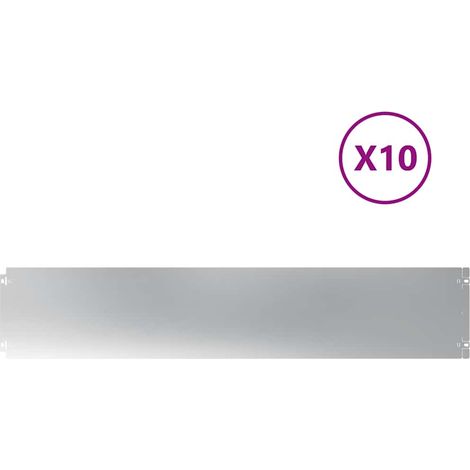 Bordures de pelouse 10 pcs 20x103 cm acier galvanisé (1/5)