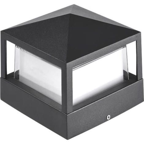 Luminaire LED extérieur pour pilier 16x13cm - Éclairage blanc, aluminium, étanche IP65 - Idéal terrasse, jardin et clôture (1/3)