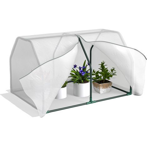 Mini serre, résistante aux intempéries, facile à transporter, 99 cm x 71 cm x 60 cm, tunnel de culture, verte (1/5)