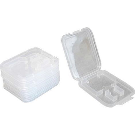 Packung mit 5 transparenten Schutzhüllen aus Kunststoff für Kingston-, Transcend-, SD-, Micro-SD- und T-Flash-Speicherkarten. (1/3)
