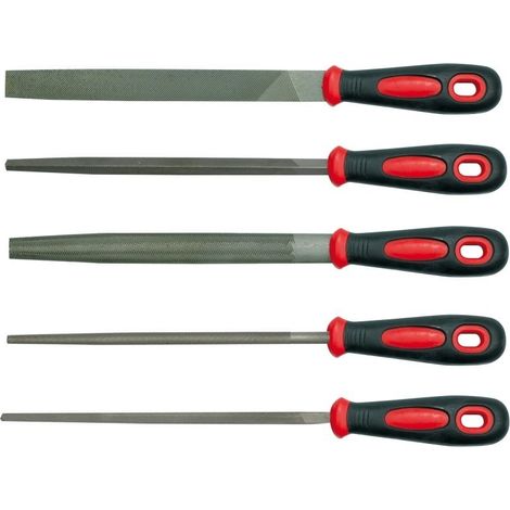 Limas para metal de 200 mm, juego de 5 piezas /25166/VOREL
