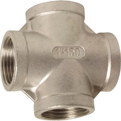 Rosca hembra de acero inoxidable de cuatro vías 4 x 1 pulgada