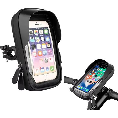 Support de téléphone étanche pour vélo – Support de téléphone – Rotation à 360° – Écran tactile – Protection solaire et pluie – Pour vélo, moto et scooter (1/4)
