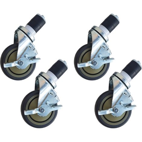 WT SQ Roues set de 4 - avec freins - 5 Inch / 12.7 cm - Maxima