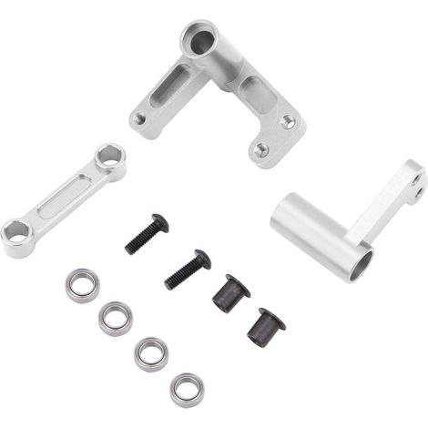 Lenkungssatz aus Aluminiumlegierung für Traxxas Bandit Rustler Slash 2WD (Silber) (1/5)