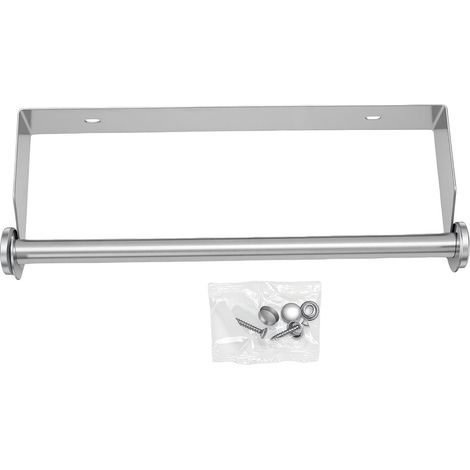 Distributeur de papier essuie-tout mural en acier inoxydable 304, à fixer sous un meuble de cuisine, pour la maison ou le garage (27 cm / 10,6 pouces). (1/5)