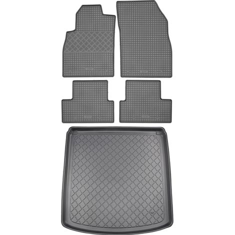 Opel Astra J Limousine / Sedán (4 puertas) de 09.2012 a 08.2018 SET - Alfombrillas de goma para coche + alfombrilla para maletero