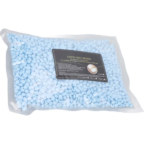 Billes de cire dépilatoire forte adhérence, épilation dure pour aisselles, pieds, mains, bleu, 500g (1/5)