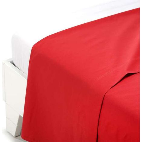 CALEFFI Lenzuolo Superiore in Cotone Cotone tinta unita Matrimoniale Caleffi Tinta Unita Rosso
