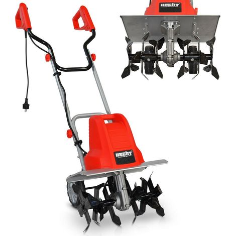 Motobineuse électrique 1500W – Largeur de travail 400mm – 6 fraises pour ameublissement du sol – Moteur performant pour surfaces variées – Hecht