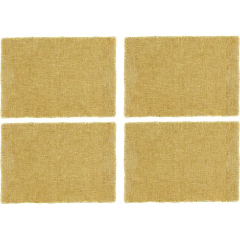 Lot de 4 sets de table avec franges (1/5)