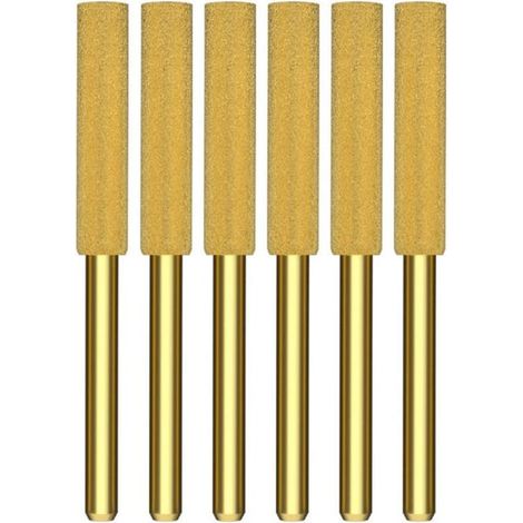 Cabezal de afilado de diamante compatible con cadenas de motosierra, afilador eléctrico, 6 piezas/juego (1/5)