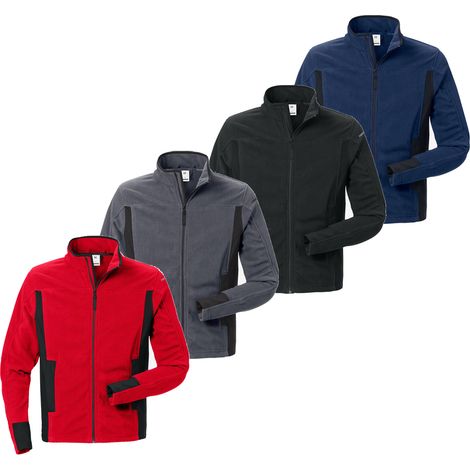 Fristads Micropile 4003 MFL Sudadera de trabajo con cremallera completa - L - Negro (1/5)