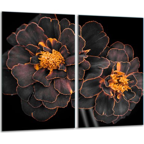 Schneidebrett aus Glas, 2 x 30 x 52 cm, Blumen (1/5)