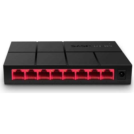 Switch Ethernet Gigabit 8 Ports RJ45, Boîtier Plastique, MS108G (1/5)