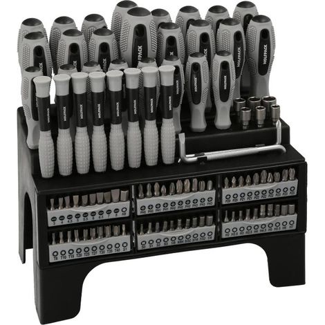 juego de destornilladores / destorpuntas 100 piezas con soporte expositor (1/6)