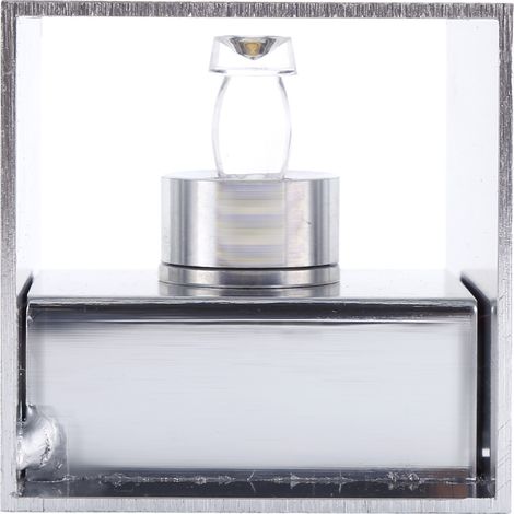 Applique murale LED argentée 3W, éclairage cube vers le haut ou vers le bas, blanc froid, pour hôtel. (1/4)