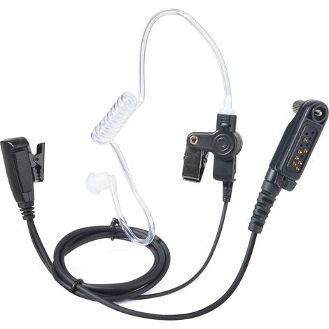 1 Casque à tube acoustique, microphone discret, câble polyuréthane, PTT rotatif, pour talkies-walkies Hytera (1/5)