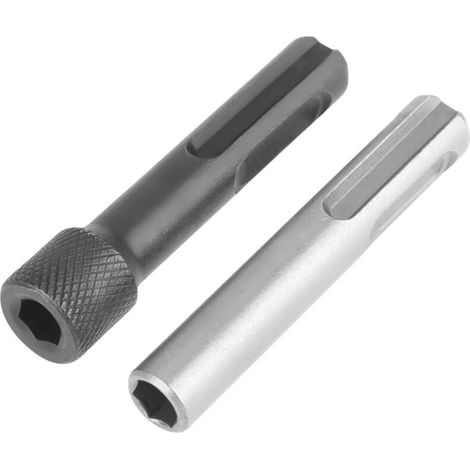 Porte-embouts, 2 adaptateurs de douille SDS longue durée pour tournevis pneumatiques, tournevis électrique-Crezuo (1/4)
