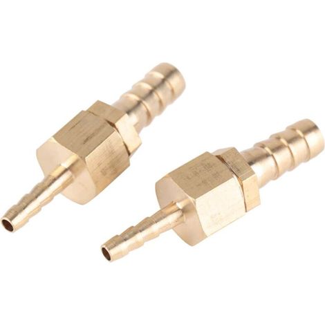 Zoternen Lot de 2 raccords de tuyau en laiton à emboîtement rapide pour tuyau de carburant, raccord réducteur pour bateau pneumatique (4-8 mm) (1/5)