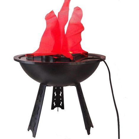 Décorations saisonnières et festives Ambiance Halloween Brasero lumineux LED effet flamme Maison hantée Pièce secrète sans flamme Lampe de bureau Q (1/5)