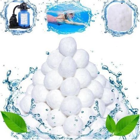 Balles filtrantes pour piscine 700 g, pour systèmes de filtration à sable, peut remplacer 25 kg de sable filtrant, pour filtre à sable, piscine, robot (1/4)